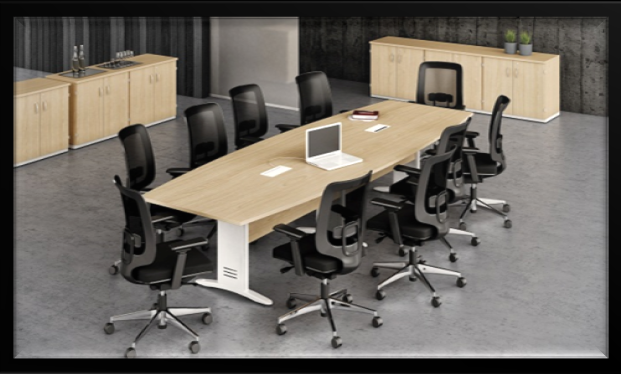 Mesa para ReuniÃÂ£o 25 mm pÃÂ©s em aÃÂ§o
